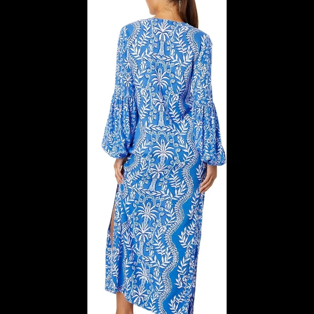 Lilly Pulitzer Blue and White Floral Dress - Picture 3 of 7